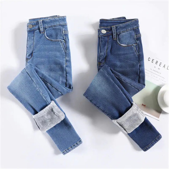 Fleece Lined Jeans - GlimmaStyle