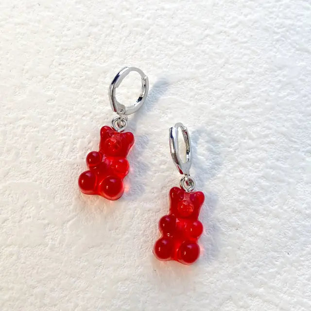 Cute Acrylic Gummy Bear Dangle Earrings - GlimmaStyle