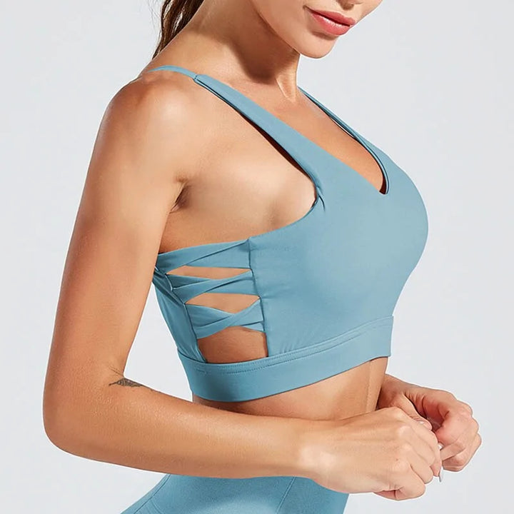 Breathable Fitness Shockproof Sports Bra - GlimmaStyle