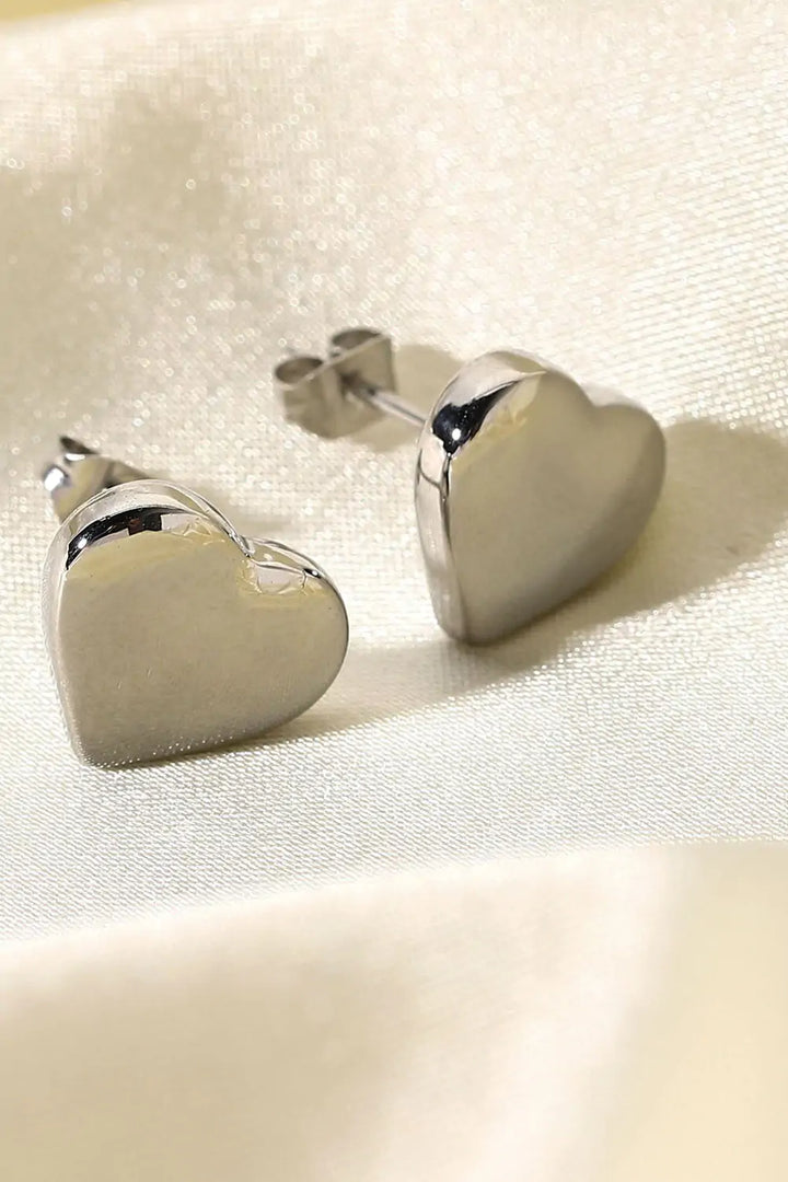 Heart Stud Earrings - GlimmaStyle