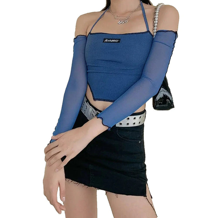 Ribbed Hem Cropped Top - GlimmaStyle