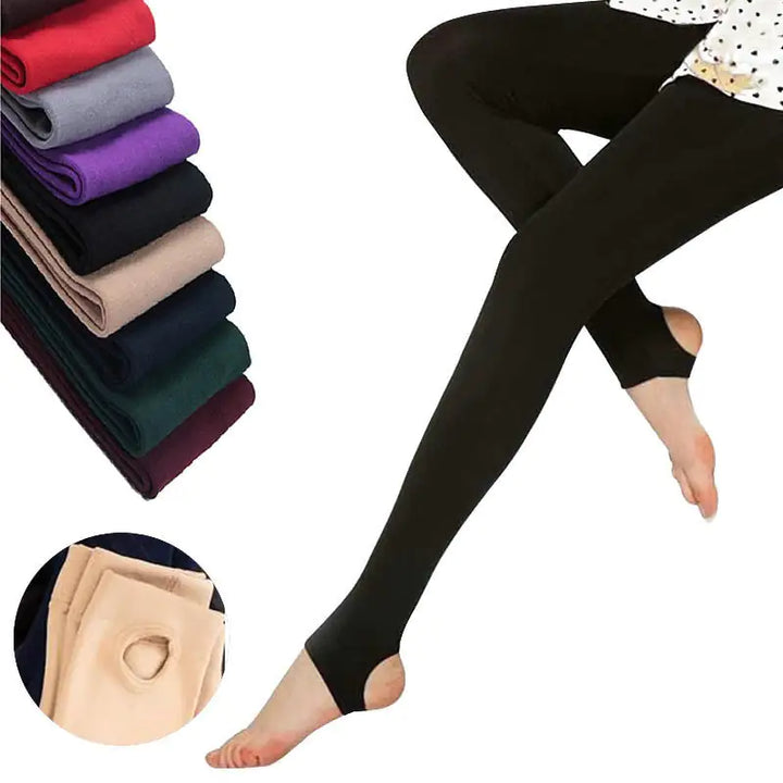 Candy Color Stretch Fleece Leggings - GlimmaStyle