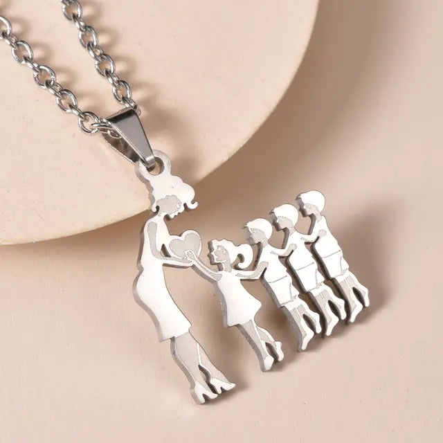 Family Silver Necklaces - GlimmaStyle