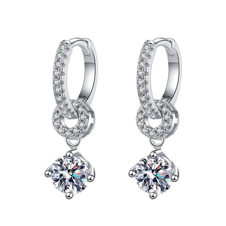 Genuine Moissanite Drop Earrings - GlimmaStyle