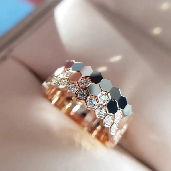 Honeycomb Stacking Rings (3Pc Set) - GlimmaStyle