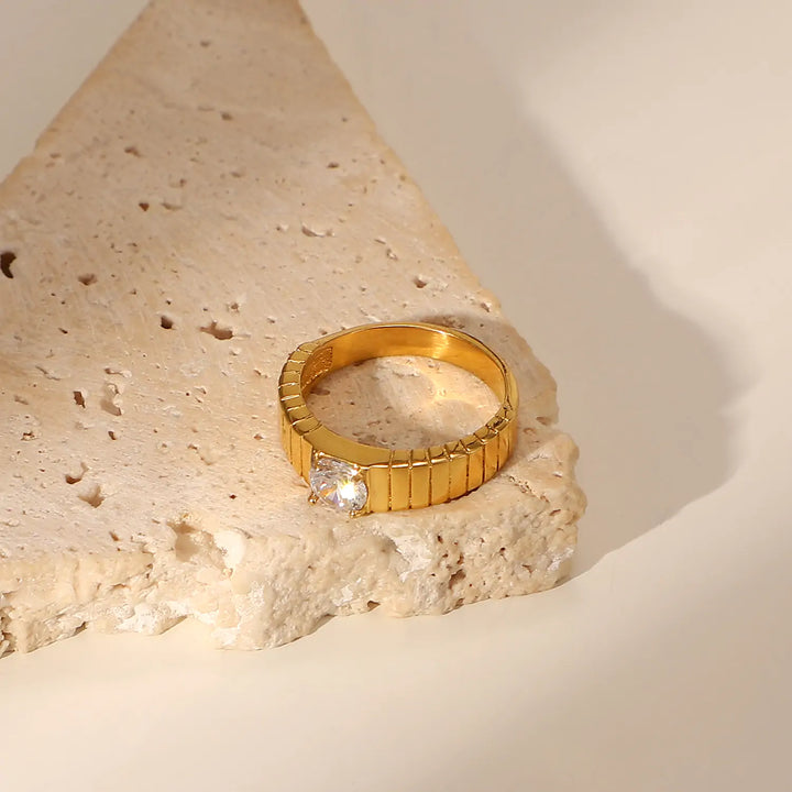 Stacking 18k Gold Rings - GlimmaStyle