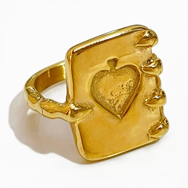 Gold Plated Magic Book Ring - GlimmaStyle