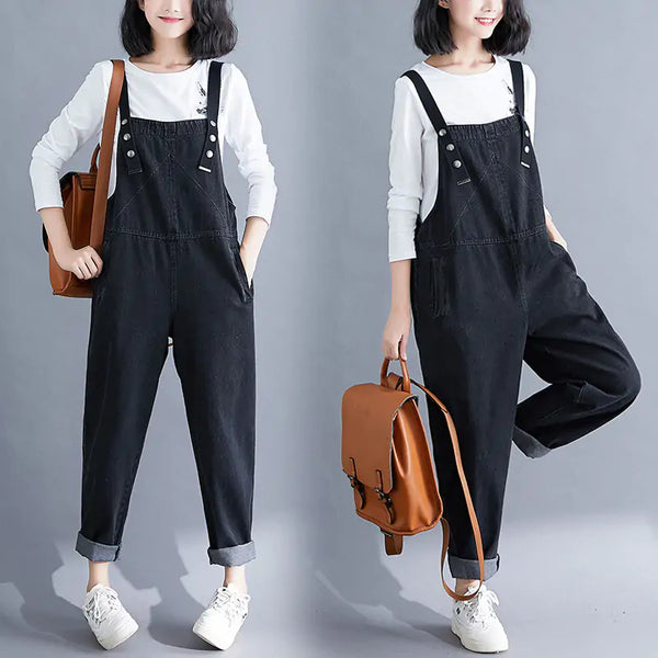 Jumpsuit Loose Suspenders - GlimmaStyle