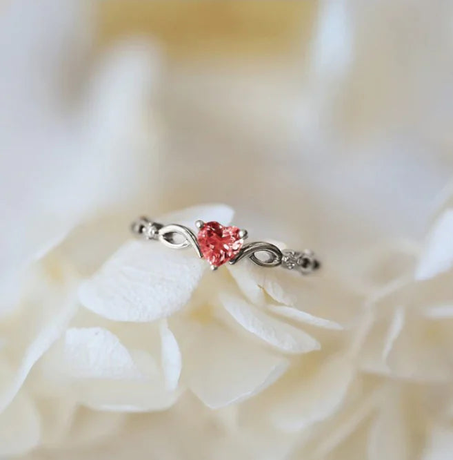 Huitan Simple Heart Ring - GlimmaStyle