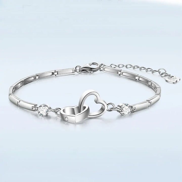 Double Heart Bracelet - GlimmaStyle