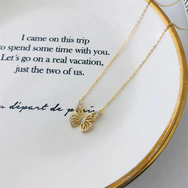 Clavicle Chain Butterfly Necklace - GlimmaStyle