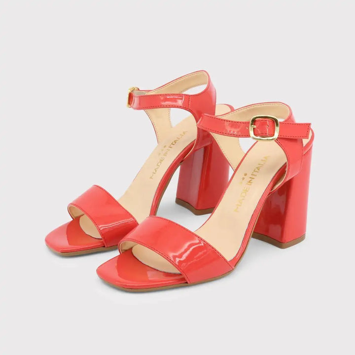 Patent Leather High Heel Sandals - GlimmaStyle