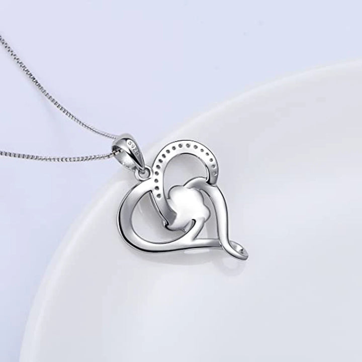 Dog Footprints Heart Necklace - GlimmaStyle