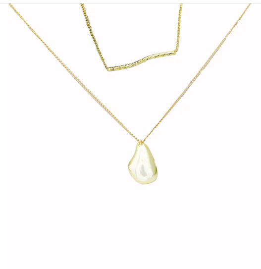 2Pcs Set Waterdrop Irregular Necklaces