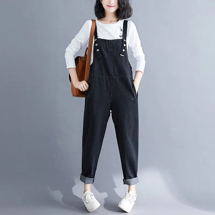 Jumpsuit Loose Suspenders - GlimmaStyle