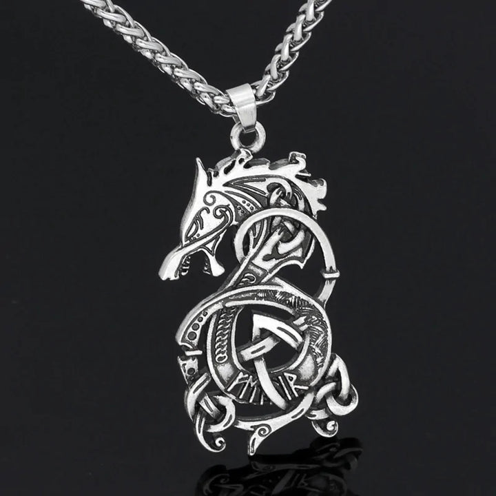 Viking Dragon Pendant Necklace - GlimmaStyle