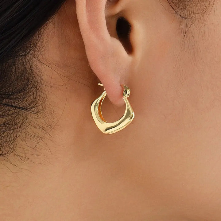 Statement Geometric Hoop Earrings - GlimmaStyle