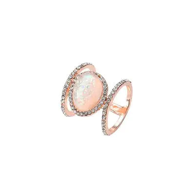 Double Band Moonstone Ring - GlimmaStyle