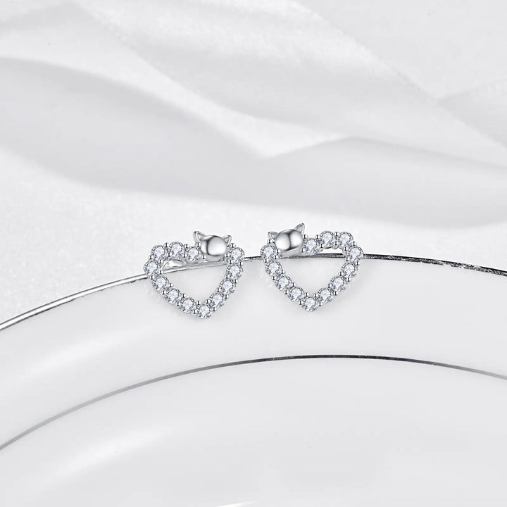 Heart Stud Earrings - GlimmaStyle