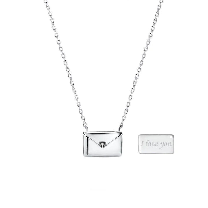 Envelop Love Letter Silver Necklace - GlimmaStyle