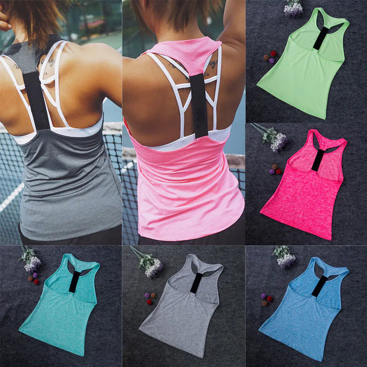 Casual Sleeveless Women  Yoga Shirts - GlimmaStyle