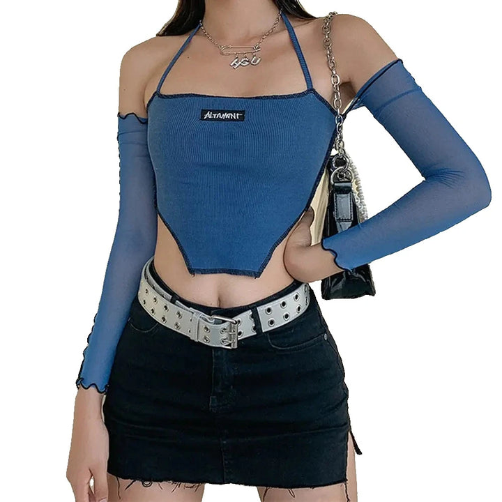 Ribbed Hem Cropped Top - GlimmaStyle