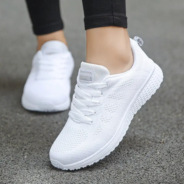 Womens Flats Sneakers Mesh Breathable - GlimmaStyle