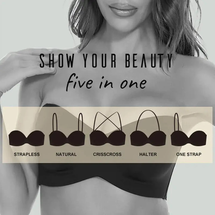 Strapless Bra Push up Non-Slip - GlimmaStyle