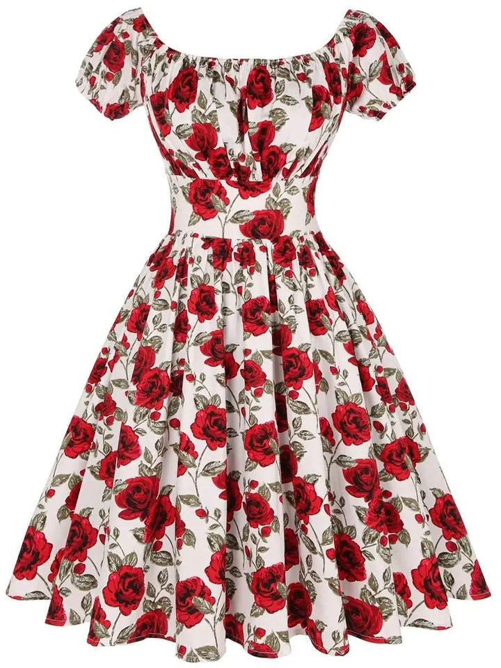 Rockabilly Women Swing Dress, Party Dresses- 50s 60s - GlimmaStyle