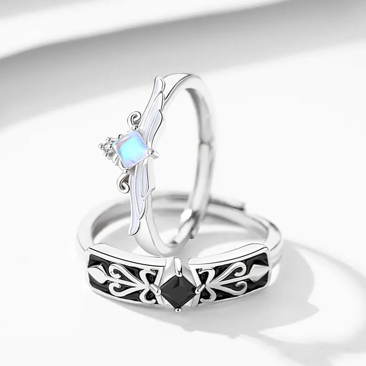 Knight Guardian Princess Crown Couple Rings - GlimmaStyle