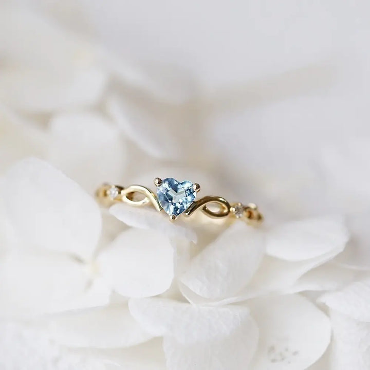 Huitan Simple Heart Ring - GlimmaStyle