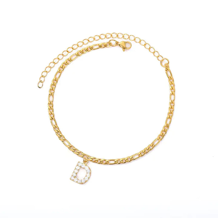 Initial Anklet Jewelry Accessory - GlimmaStyle