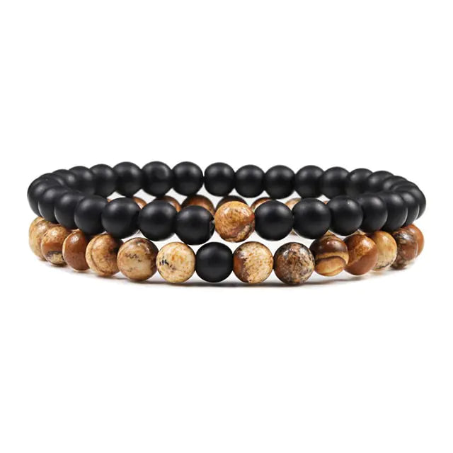 Tiger Eye Beaded Couples Bracelets - GlimmaStyle