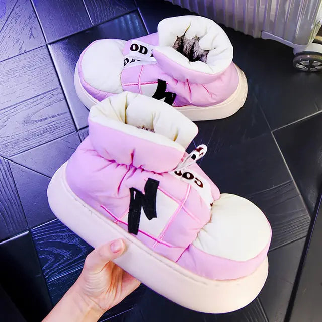 Warm Plush Lining Slippers - GlimmaStyle