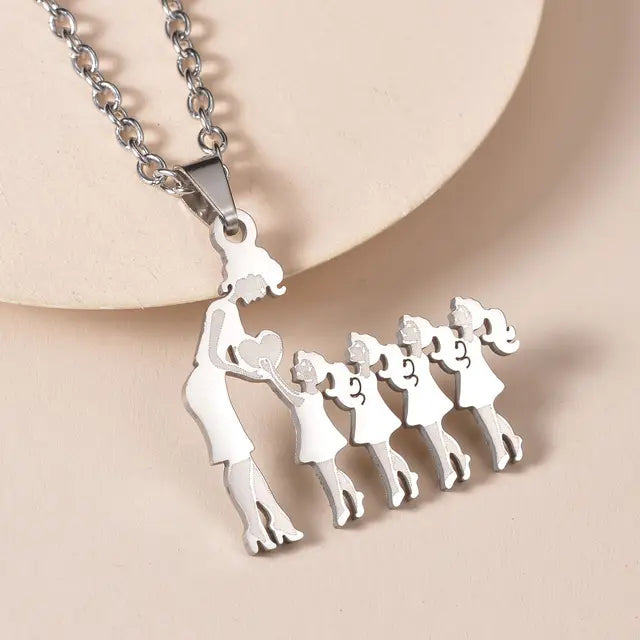 Family Silver Necklaces - GlimmaStyle