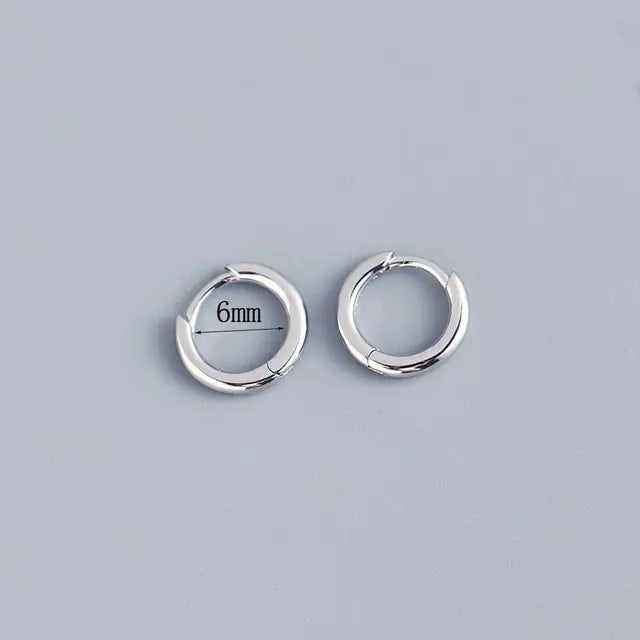 Stainless Steel Minimalist Huggie Hoop Earrings - GlimmaStyle