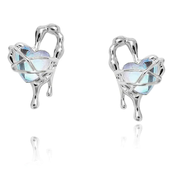 Sterling Silver Blue Stone Earrings - GlimmaStyle