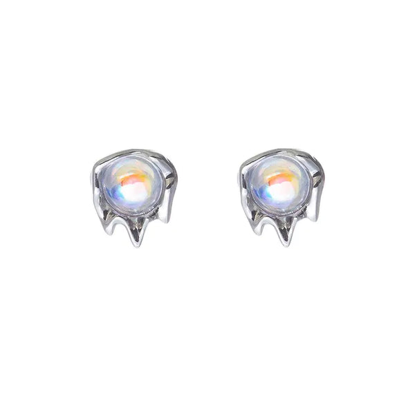 Moonstone Lava Stud Earrings - GlimmaStyle