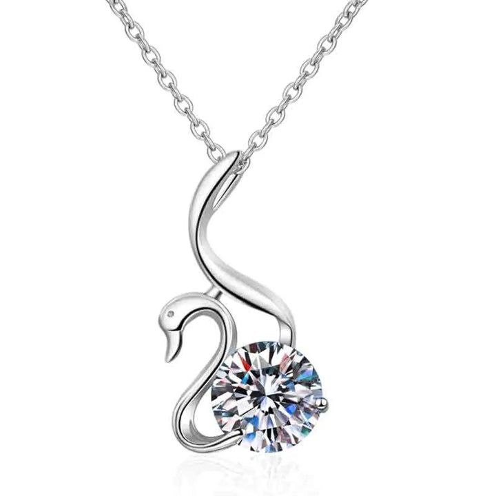 Moissanite Swan Diamond Necklace - GlimmaStyle