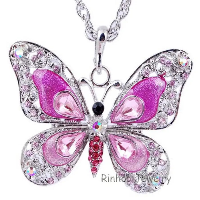 Colorful Butterfly Necklace - GlimmaStyle