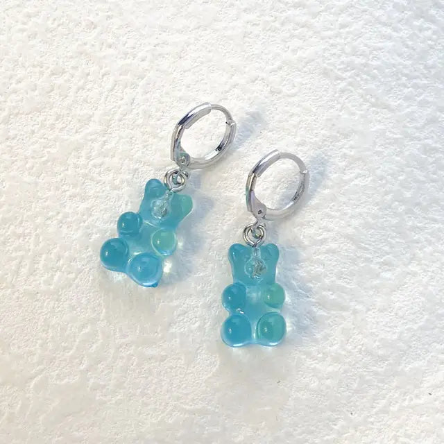 Cute Acrylic Gummy Bear Dangle Earrings - GlimmaStyle