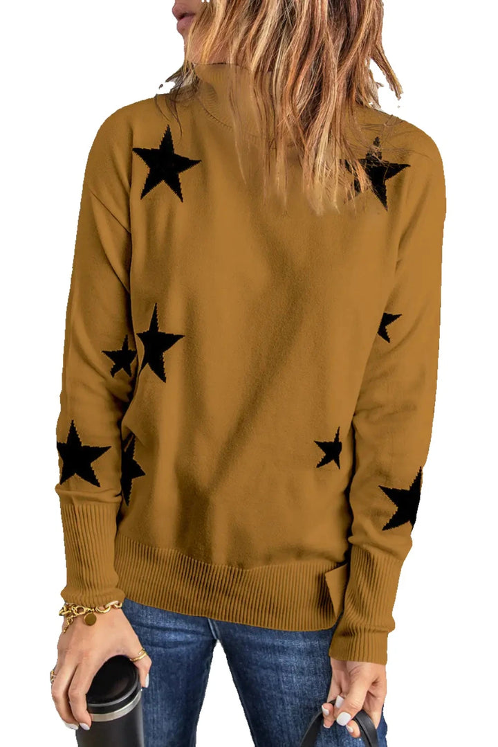 Star Print Sweater - GlimmaStyle