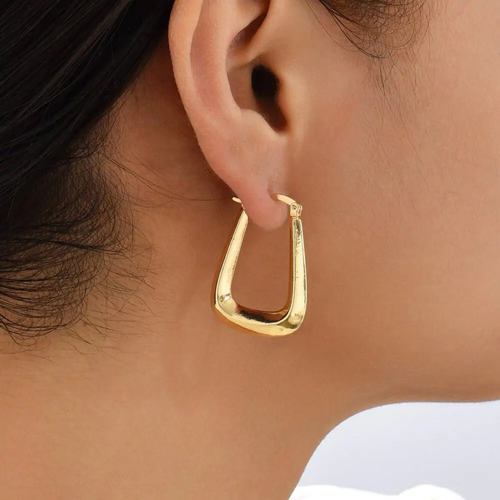 Statement Geometric Hoop Earrings - GlimmaStyle