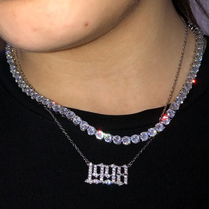 Birth Year Number Necklace - GlimmaStyle