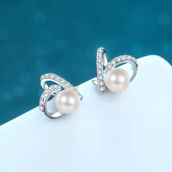Freshwater Pearl Engagement Stud Earring - GlimmaStyle