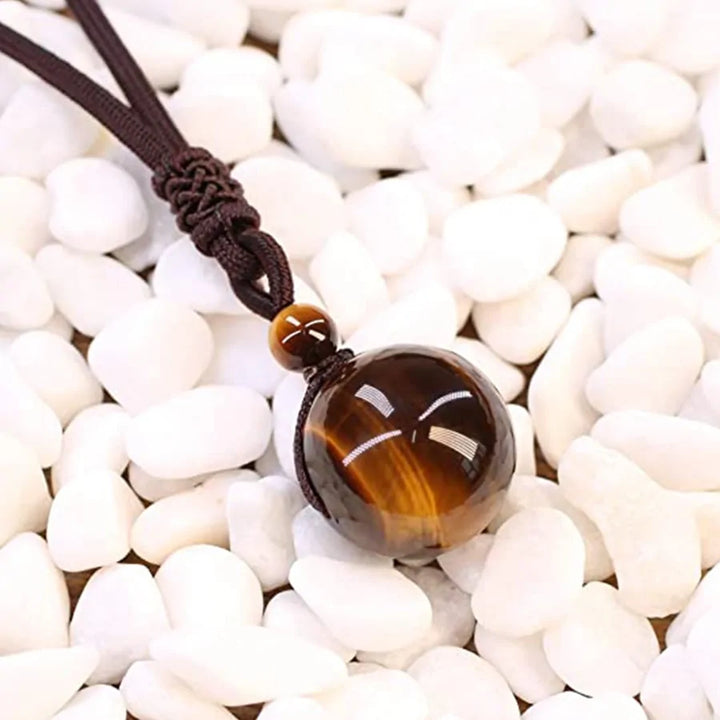 Tiger Eye Stone Pendant Necklace - GlimmaStyle