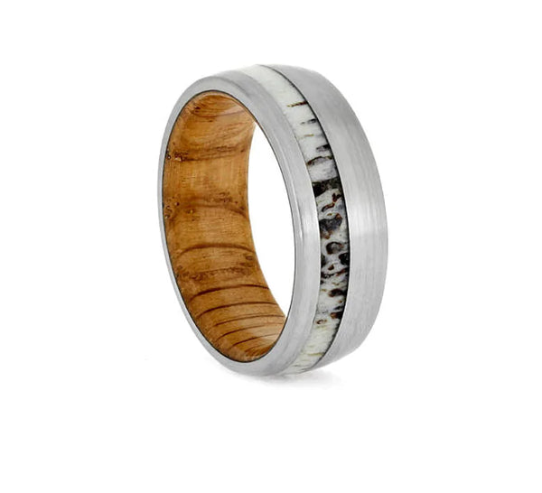 Antler and Whiskey Barrel Ring - GlimmaStyle