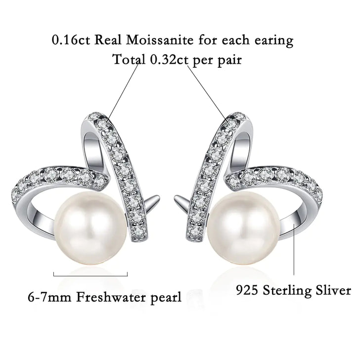 Freshwater Pearl Engagement Stud Earring - GlimmaStyle