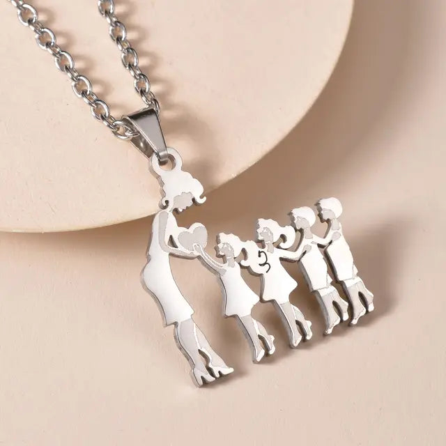 Family Silver Necklaces - GlimmaStyle