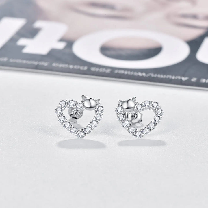 Heart Stud Earrings - GlimmaStyle